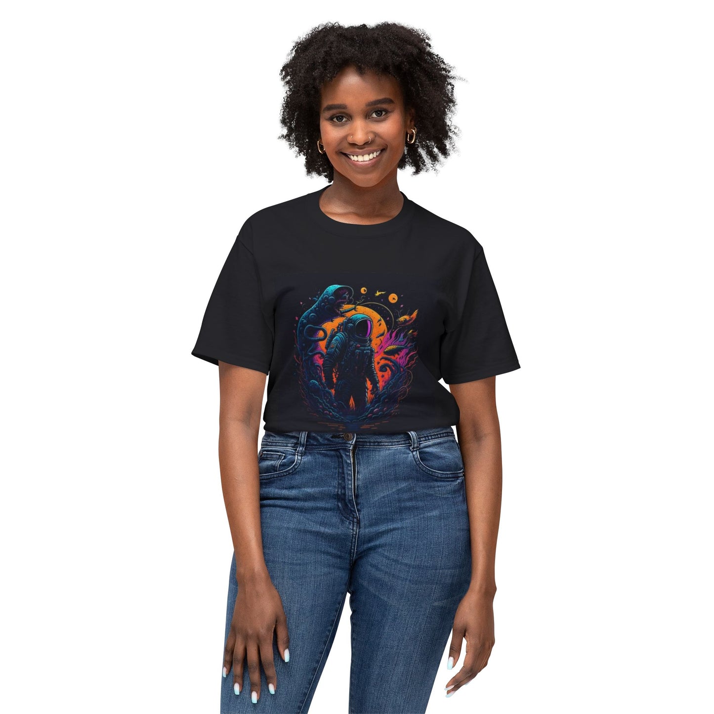 Cosmic Explorer Unisex T-Shirt - Astronaut Artwork Tee - Stoner Designz