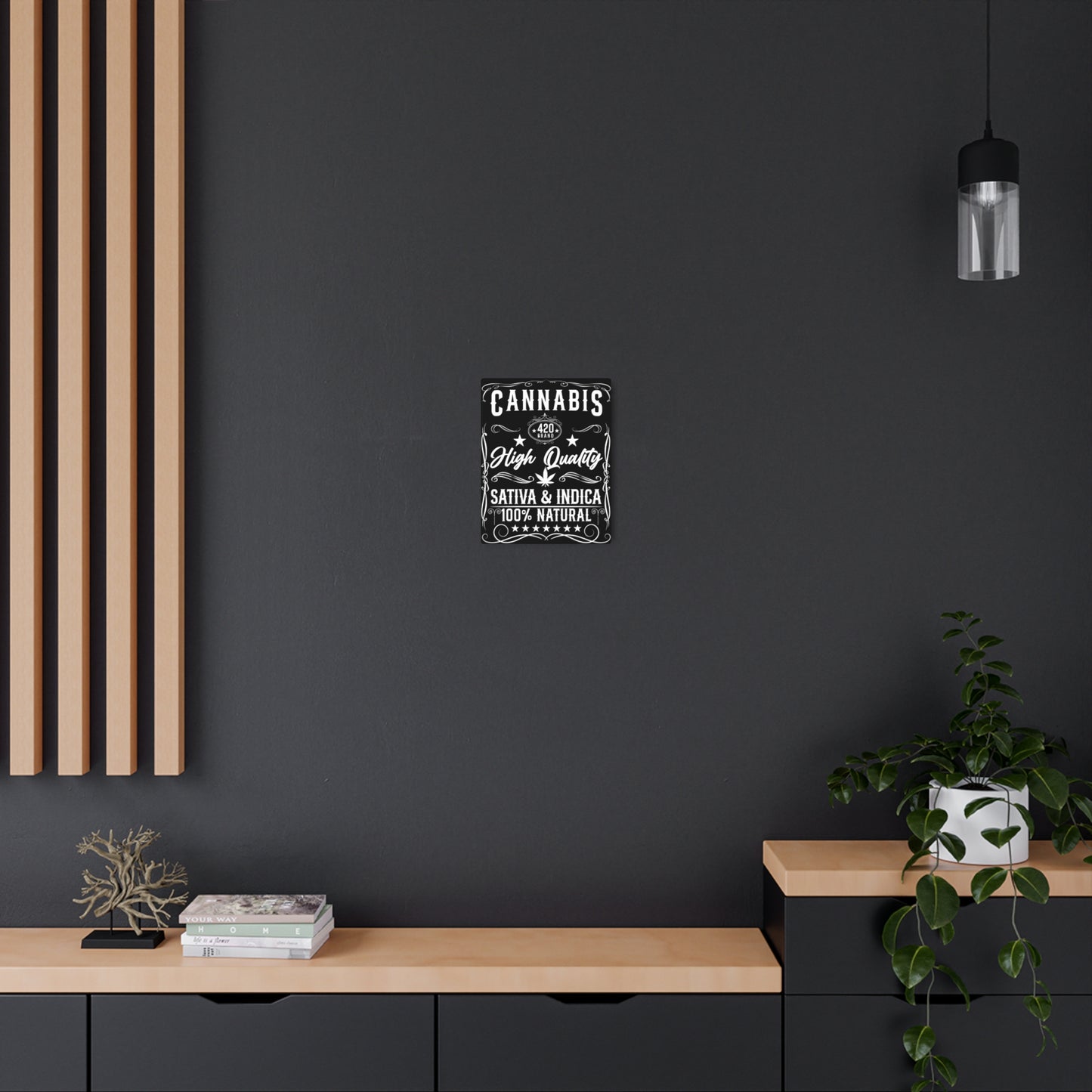 420 Metal Art Sign - High Quality Sativa & Indica Wall Decor - Stoner Designz