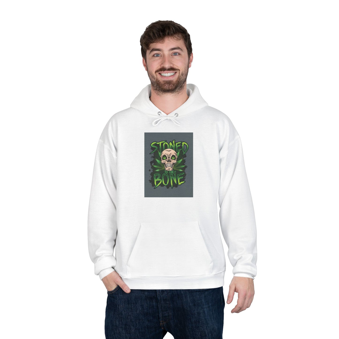 Stoned Bone Hoodie - Eco-Friendly Unisex Pullover, Casual Streetwear, Unique Gift for Friends, Halloween, Everyday Wear, Comfort Fashion - Stoner Designz