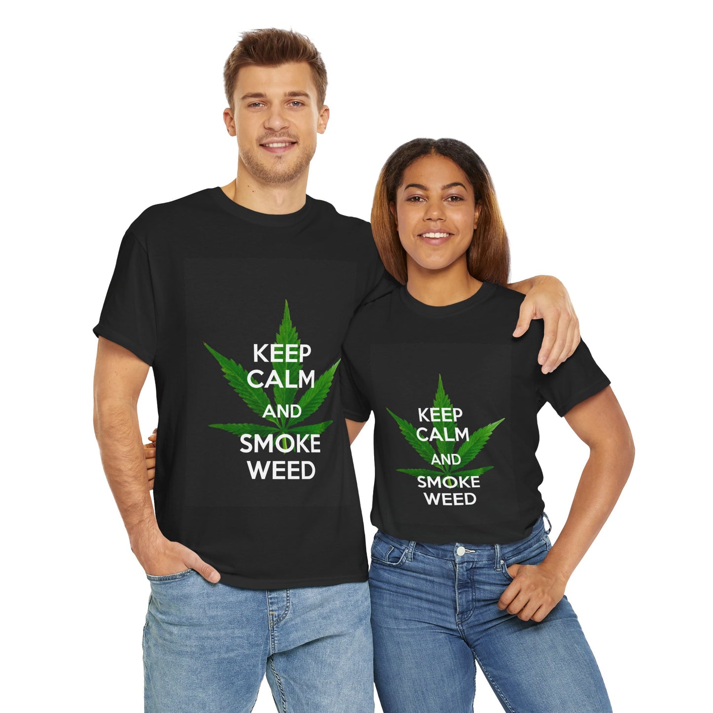 Keep Calm and Smoke Weed Tee, Cannabis T-Shirt, Funny Stoner Shirt, Gift for Weed Lovers, Chill Vibe Apparel, Unisex Cotton Top - Stoner Designz
