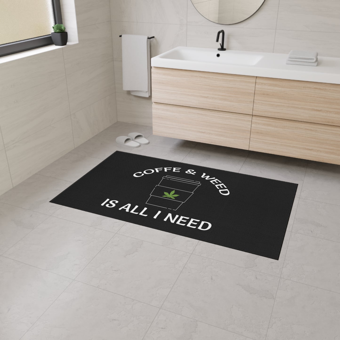 Coffee & Weed Heavy Duty Floor Mat - Perfect for Home, Kitchen, Cafes, Gifts, 420 Celebrations, Stoner Decor, Housewarming - Stoner Designz