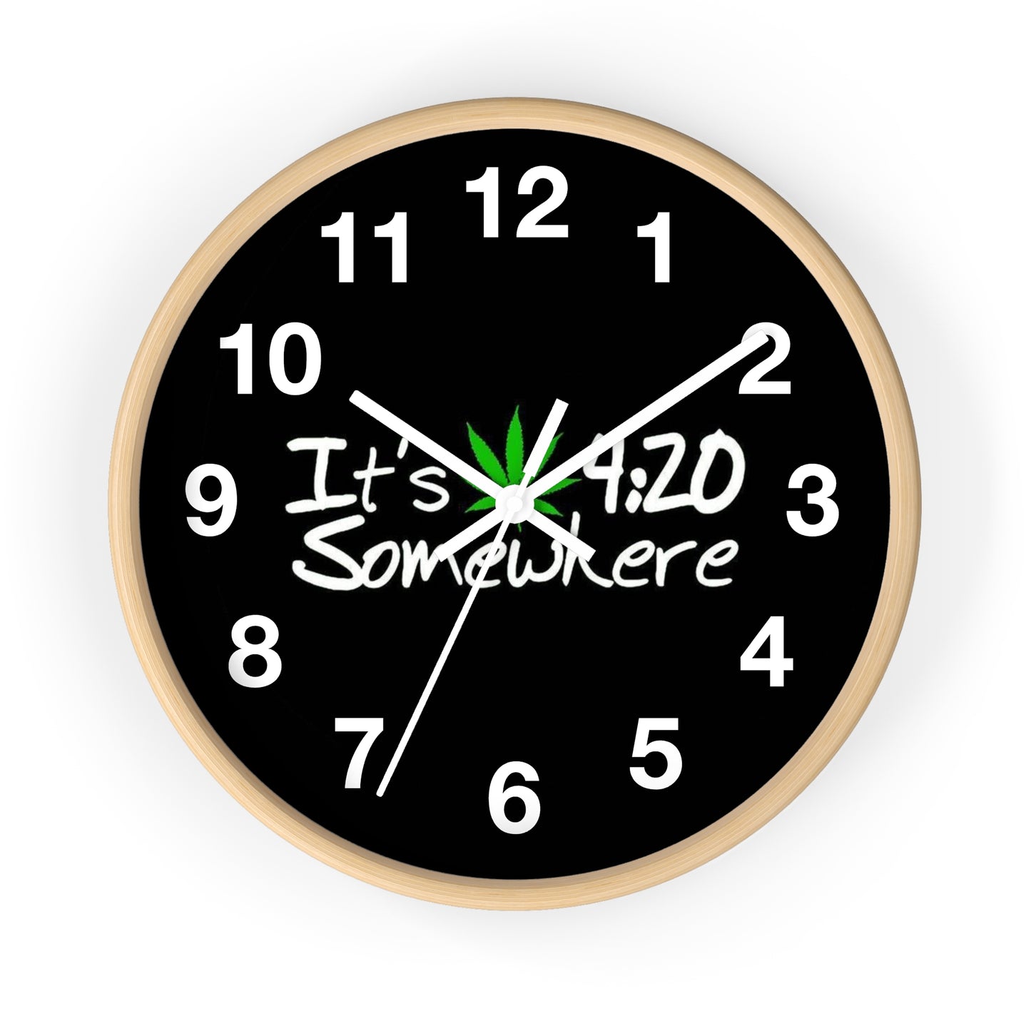 420 Themed Wall Clock, Perfect for Stoners, Cannabis Enthusiasts, Gift for 4/20, Home Decor, Unique Timepiece - Stoner Designz