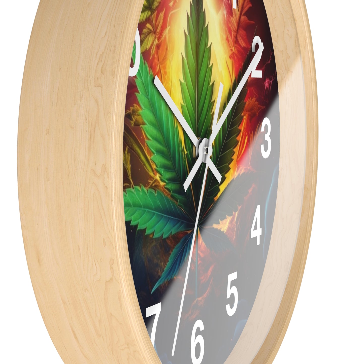 Cannabis Leaf Wall Clock - Stoner Designz