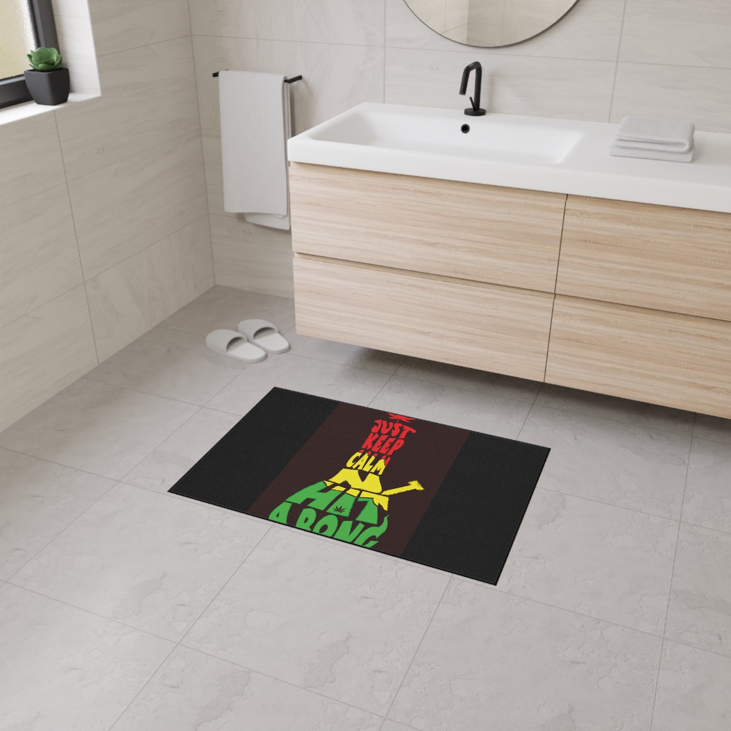 Keep Calm Heavy Duty Floor Mat, Cannabis Decor, Funny Home Accessory, Yoga Mat, Stoner Gift, Indoor Floor Rug - Stoner Designz