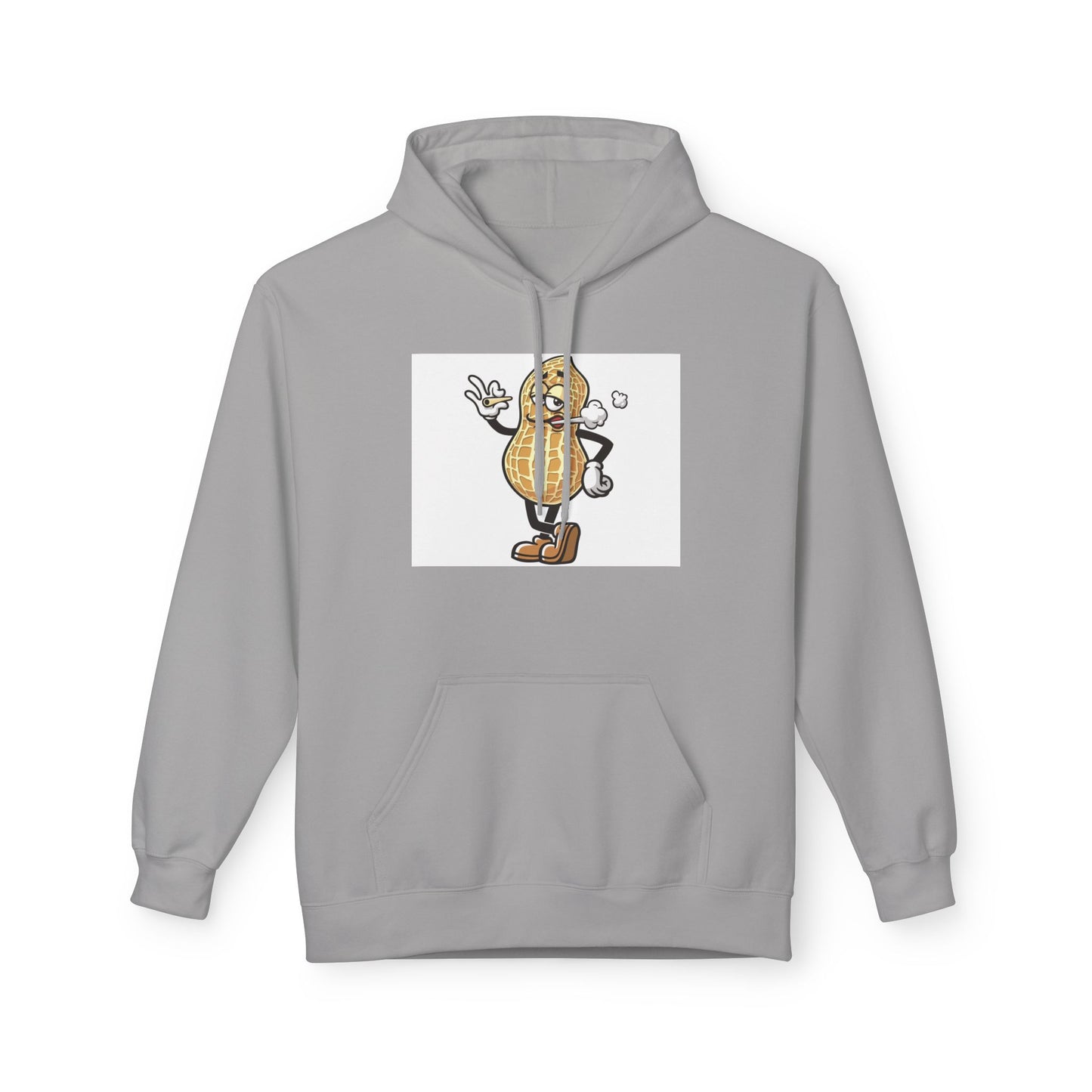 Peanut Character Fleece Hoodie, Cozy Unisex Hoodie, Fun Gift for Peanut Lovers, Cartoon Hoodie, Casual Everyday Wear, Unique Graphic - Stoner Designz