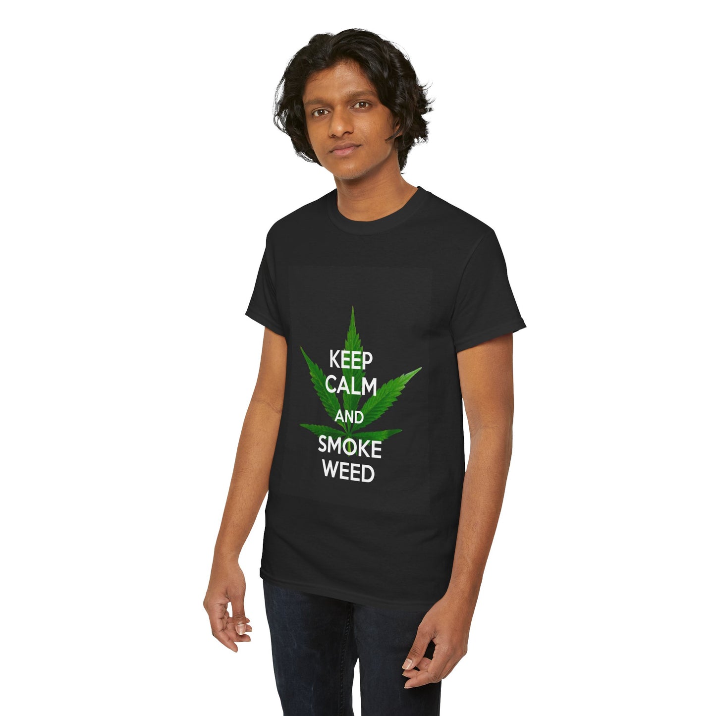 Keep Calm and Smoke Weed Tee, Cannabis T-Shirt, Funny Stoner Shirt, Gift for Weed Lovers, Chill Vibe Apparel, Unisex Cotton Top - Stoner Designz