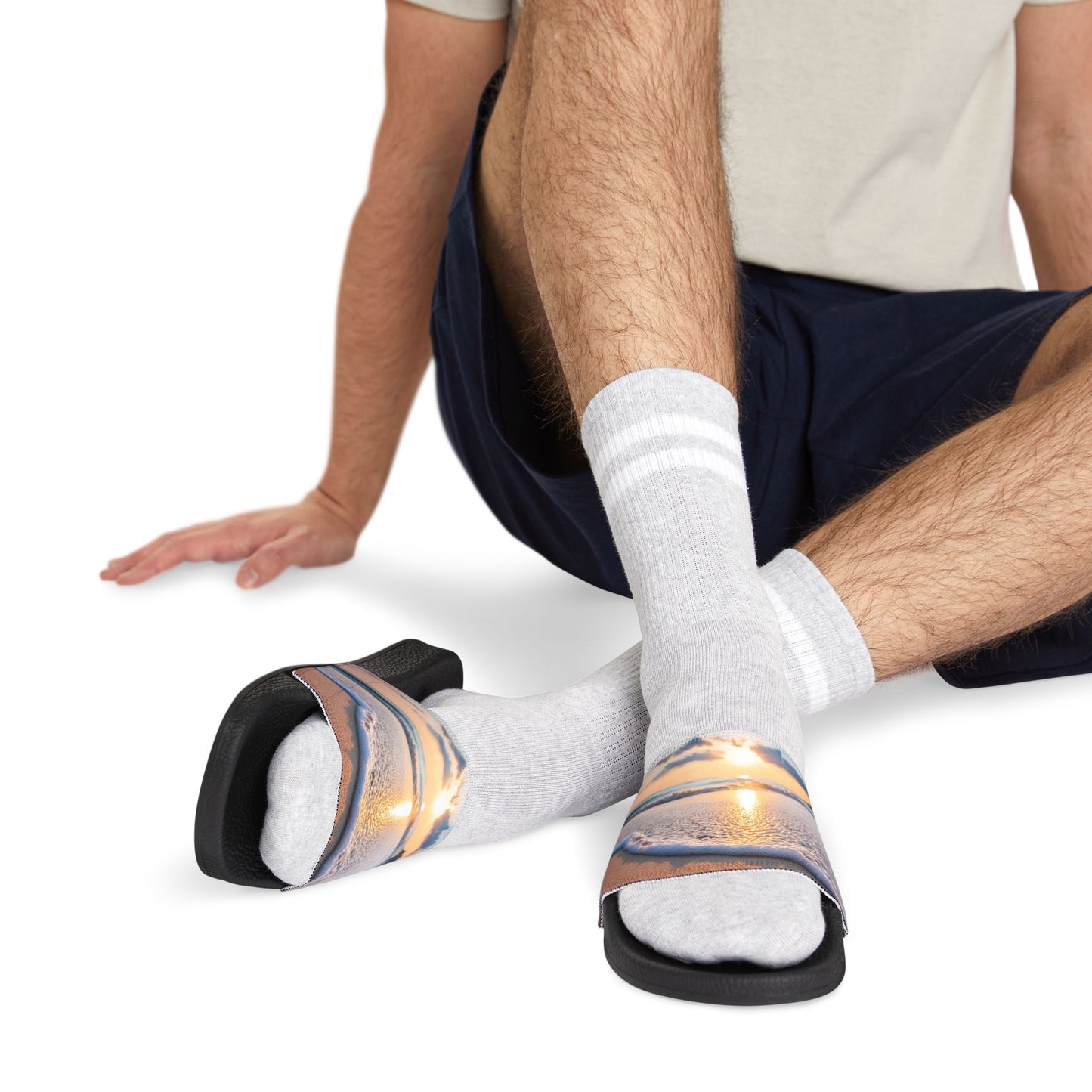 Men's Beach Sunset Sandals - Comfortable Removable-Strap Footwear - Stoner Designz