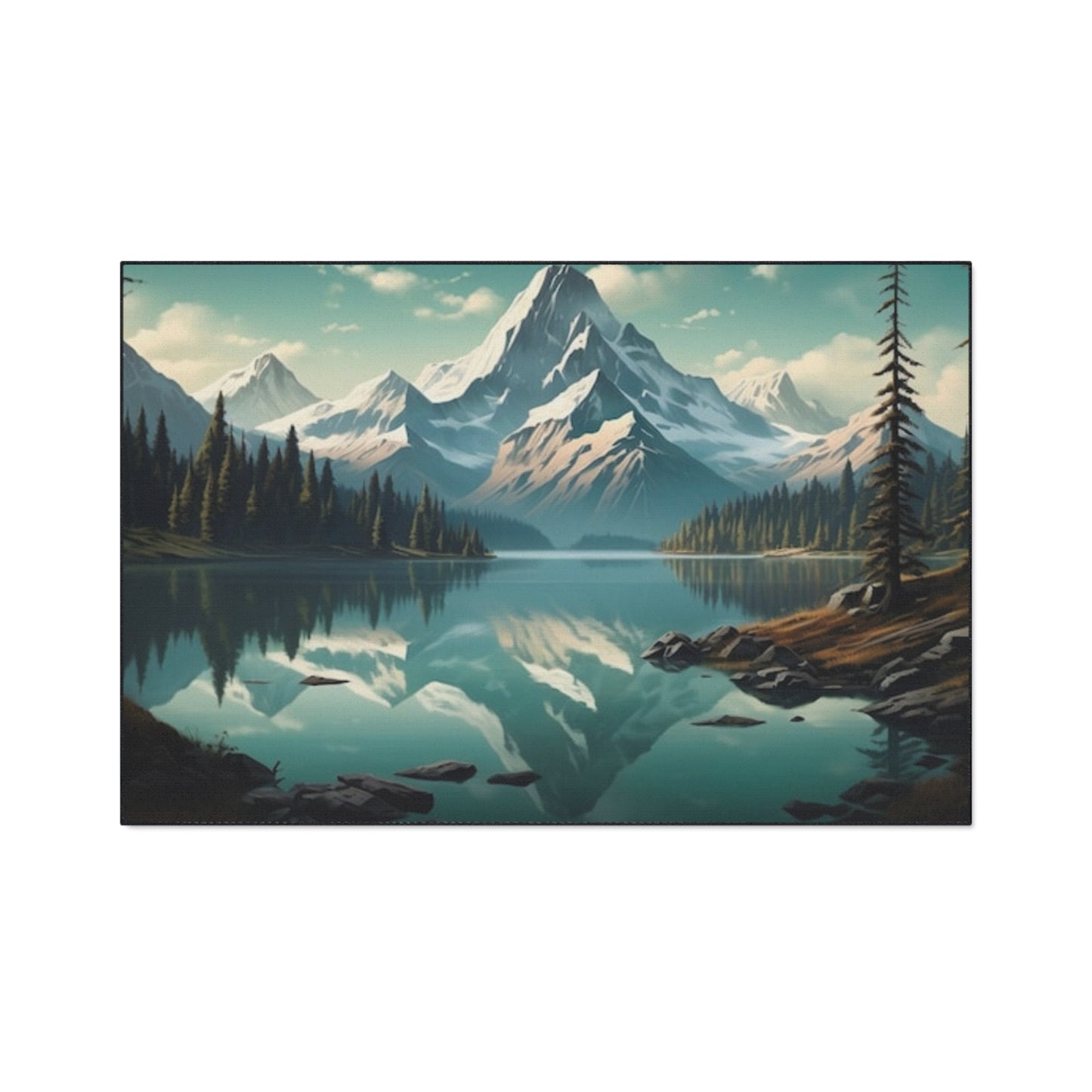 Mountain Landscape Floor Mat, Home Decor, Durable Entrance Mat, Nature Themed Rug, Cabin Decor, Outdoor Style - Stoner Designz