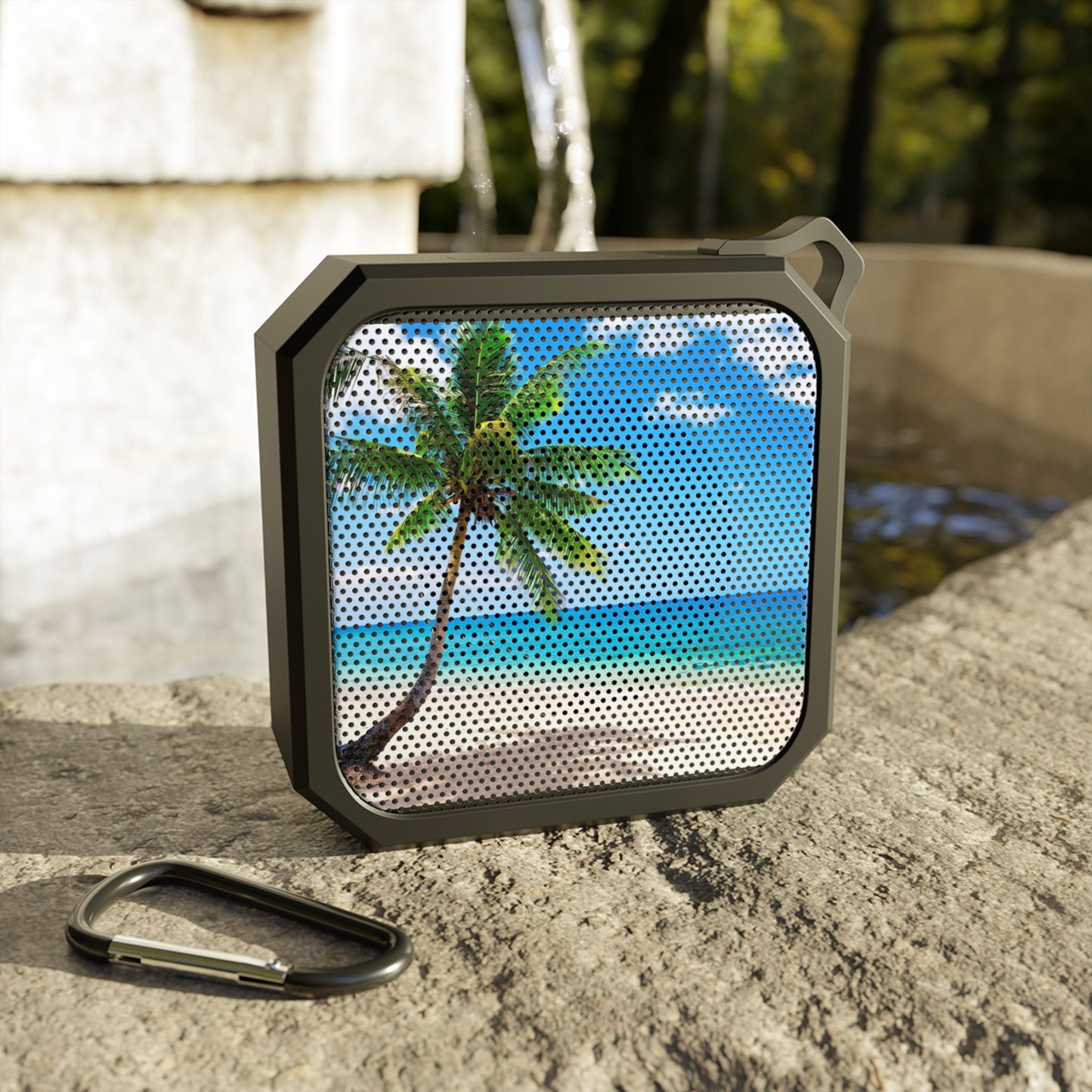 Tropical Vibe Outdoor Bluetooth Speaker, Beach Sound System, Travel Companion, Perfect Gift for Adventurers, Water-Resistant, Party - Stoner Designz