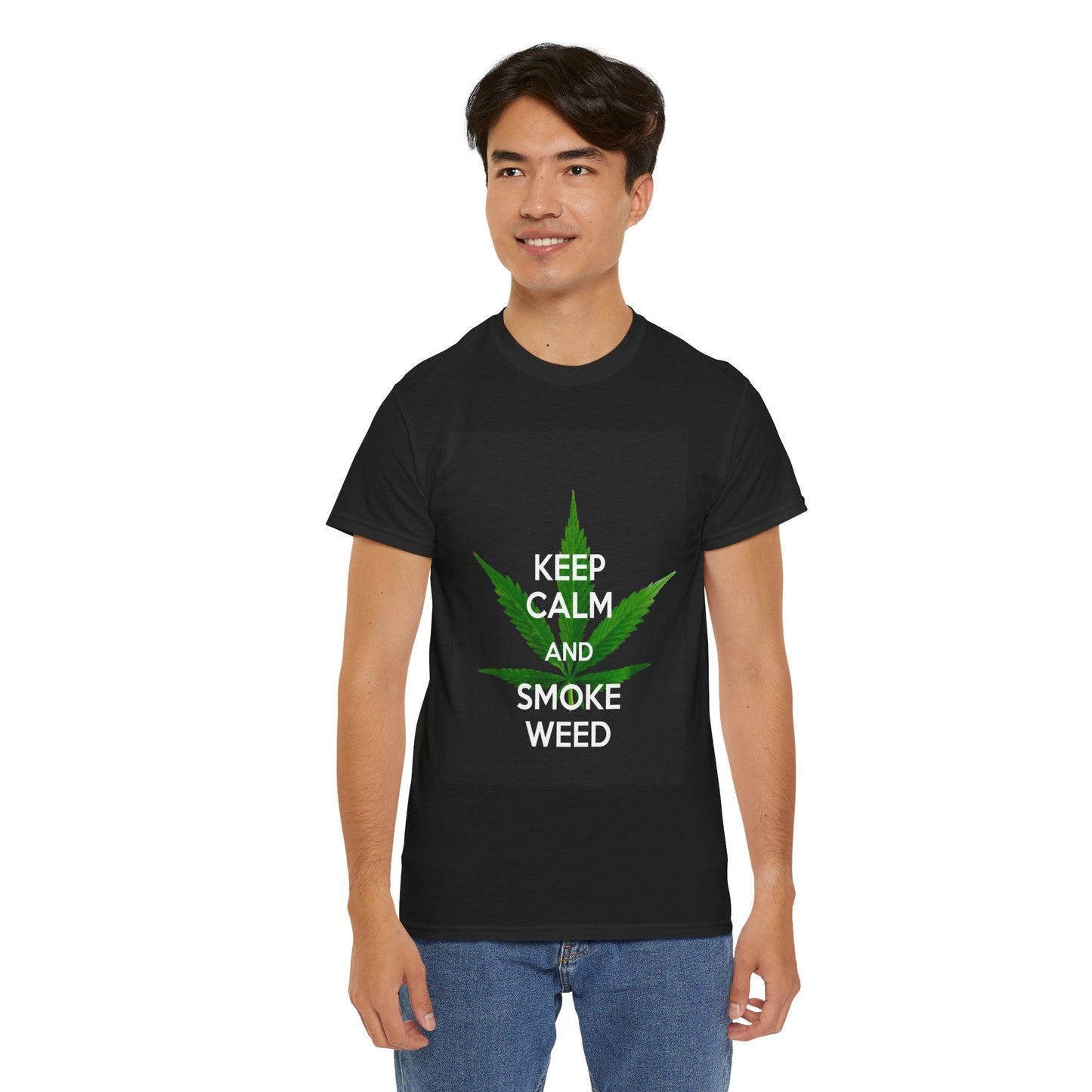Keep Calm and Smoke Weed Tee, Cannabis T-Shirt, Funny Stoner Shirt, Gift for Weed Lovers, Chill Vibe Apparel, Unisex Cotton Top - Stoner Designz