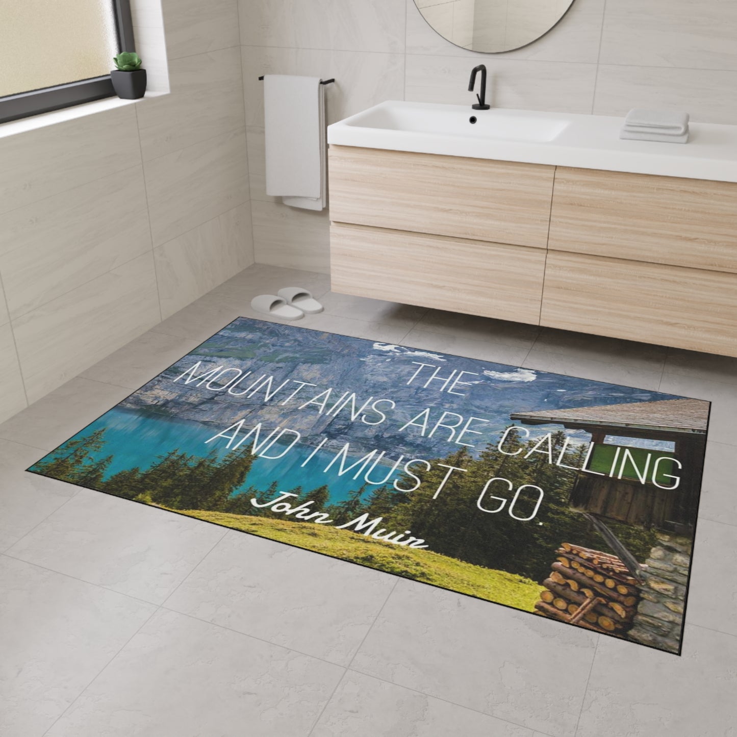 Nature-Inspired Heavy Duty Floor Mat - Adventure Decor, Outdoor Enthusiast Gift, Mountain Vibes, Home Entryway Rug, Camper Welcome Mat - Stoner Designz