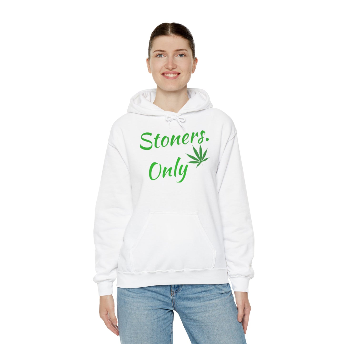 Stoners Only Hooded Sweatshirt - Cozy, Trendy Cannabis Apparel for Relaxing, Perfect for Gifts, 420, Festivals, Casual Wear - Stoner Designz