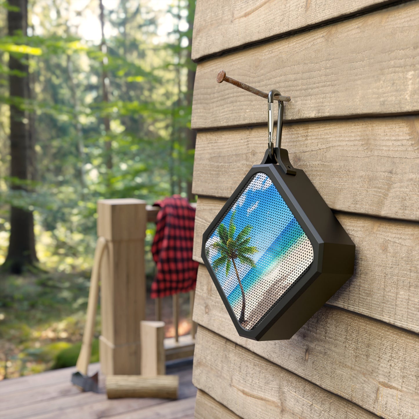 Tropical Vibe Outdoor Bluetooth Speaker, Beach Sound System, Travel Companion, Perfect Gift for Adventurers, Water-Resistant, Party - Stoner Designz