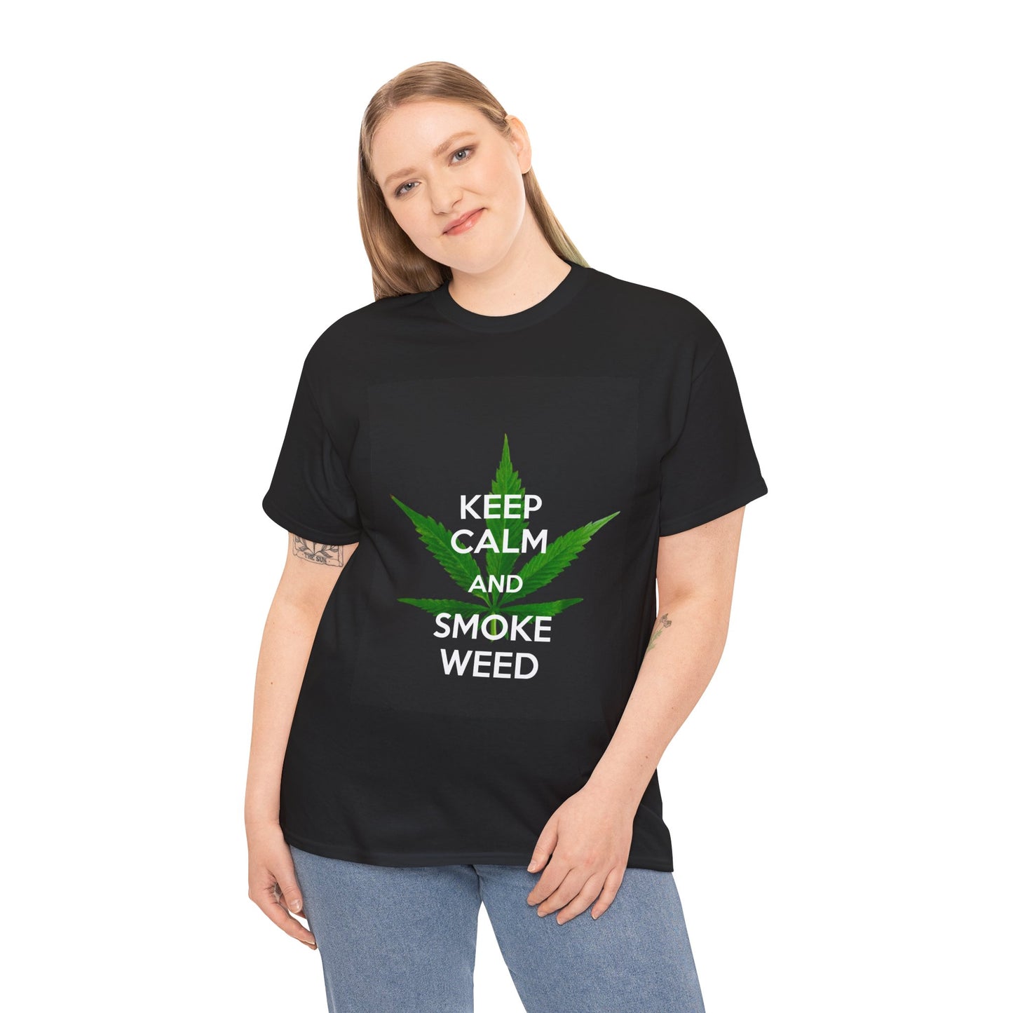 Keep Calm and Smoke Weed Tee, Cannabis T-Shirt, Funny Stoner Shirt, Gift for Weed Lovers, Chill Vibe Apparel, Unisex Cotton Top - Stoner Designz