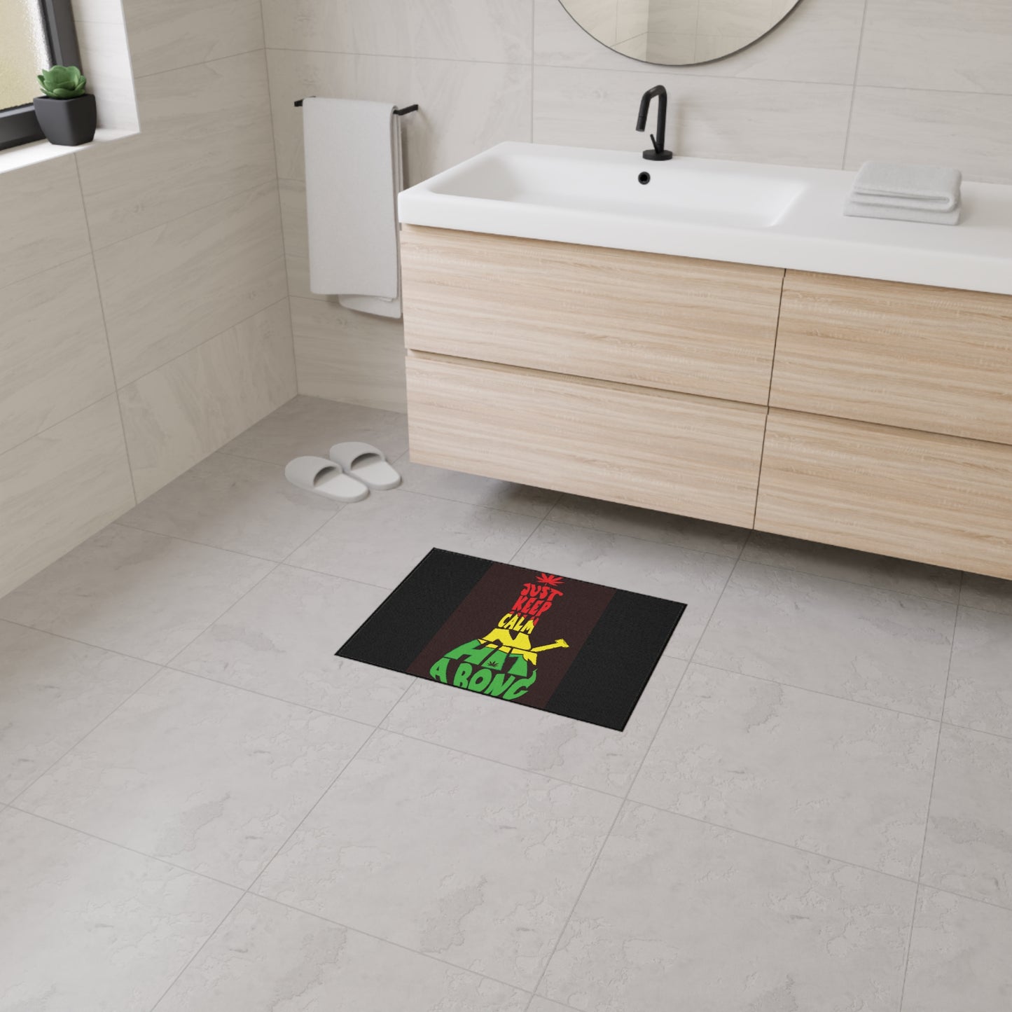 Keep Calm Heavy Duty Floor Mat, Cannabis Decor, Funny Home Accessory, Yoga Mat, Stoner Gift, Indoor Floor Rug - Stoner Designz