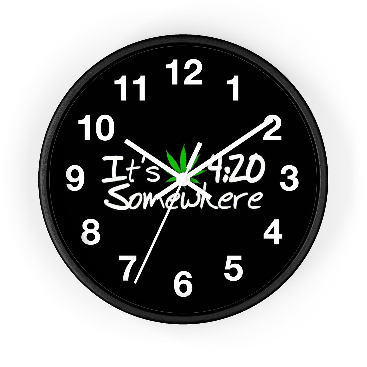 420 Themed Wall Clock, Perfect for Stoners, Cannabis Enthusiasts, Gift for 4/20, Home Decor, Unique Timepiece - Stoner Designz