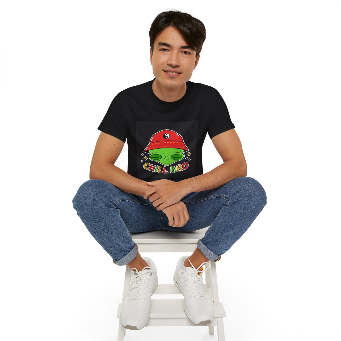 Chill Bro Alien Graphic Tee | Unisex Ultra Cotton T-shirt for Casual Vibes - Stoner Designz