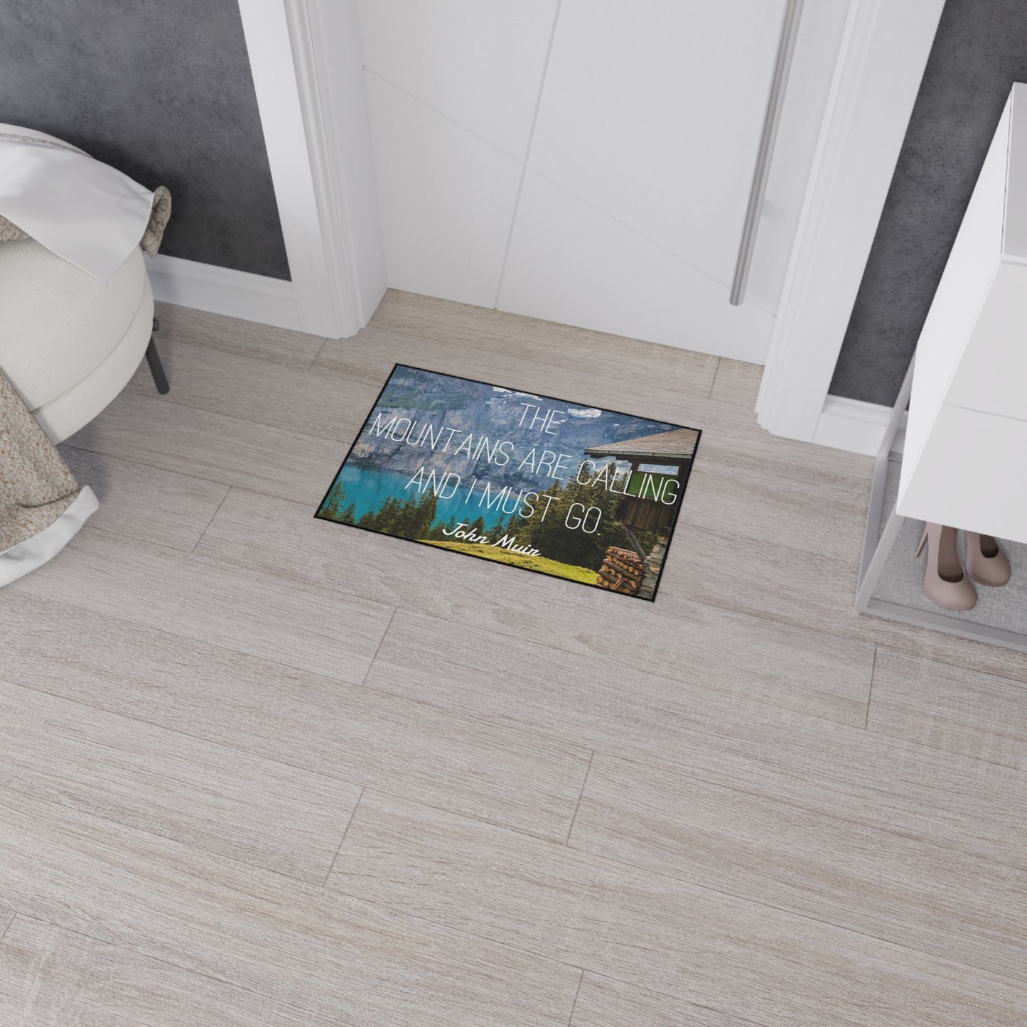 Nature-Inspired Heavy Duty Floor Mat - Adventure Decor, Outdoor Enthusiast Gift, Mountain Vibes, Home Entryway Rug, Camper Welcome Mat - Stoner Designz