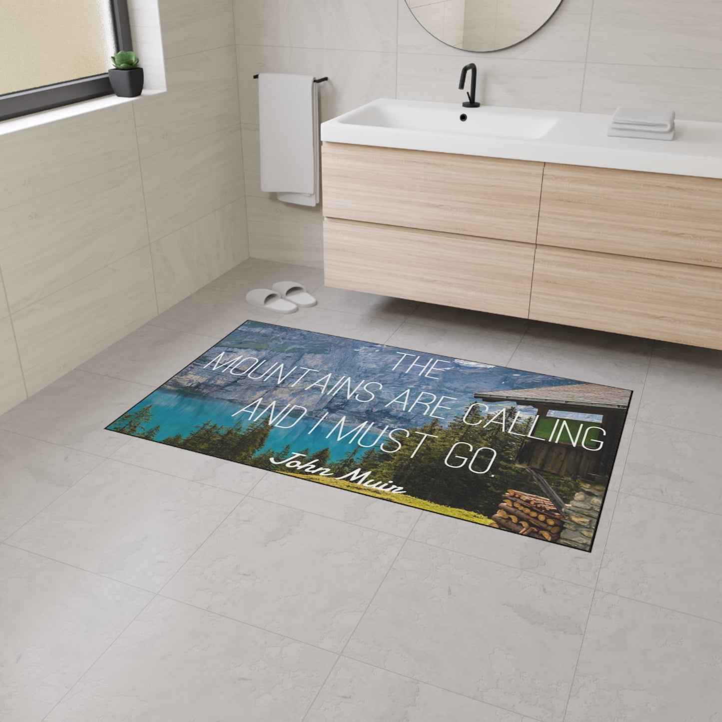 Nature-Inspired Heavy Duty Floor Mat - Adventure Decor, Outdoor Enthusiast Gift, Mountain Vibes, Home Entryway Rug, Camper Welcome Mat - Stoner Designz