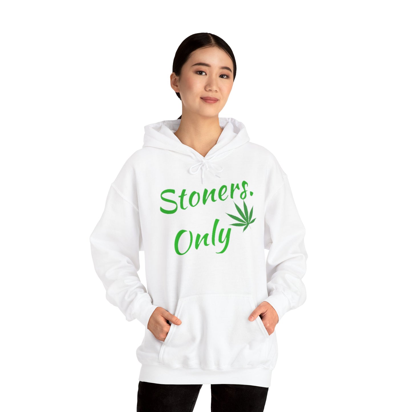 Stoners Only Hooded Sweatshirt - Cozy, Trendy Cannabis Apparel for Relaxing, Perfect for Gifts, 420, Festivals, Casual Wear - Stoner Designz