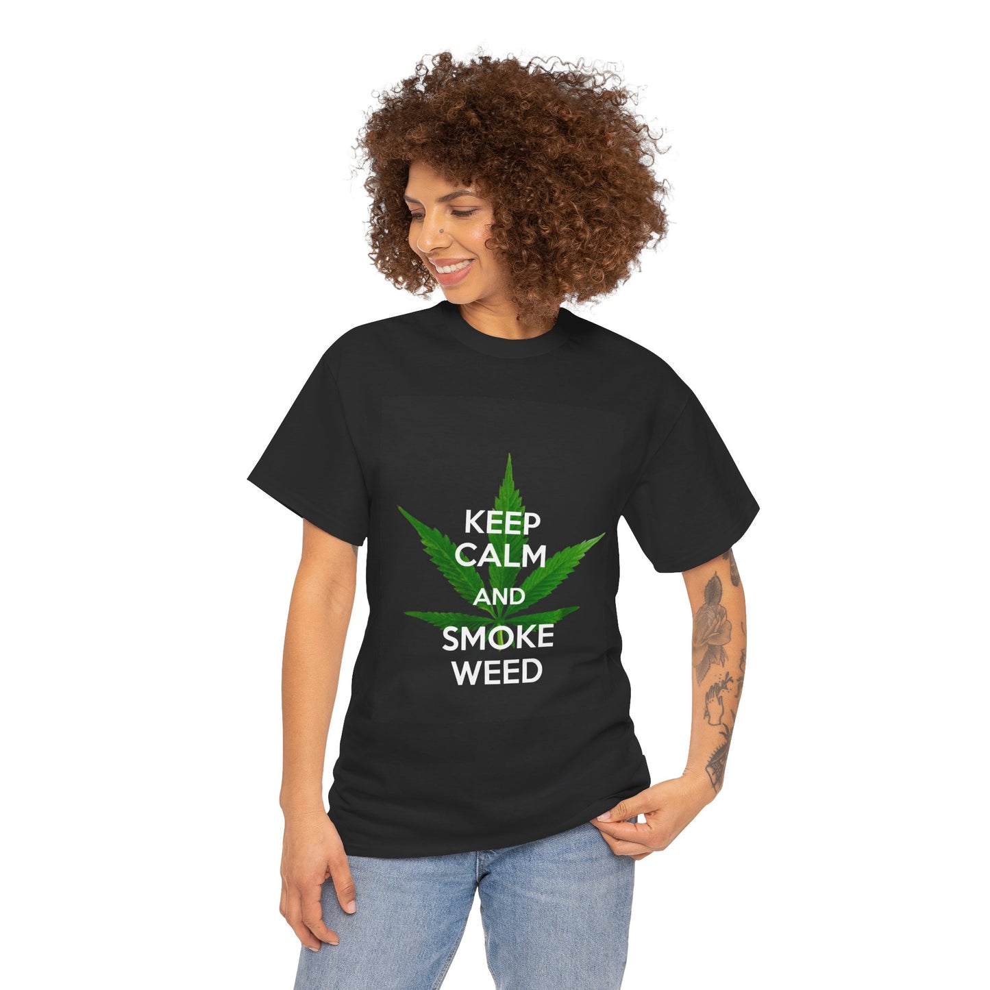 Keep Calm and Smoke Weed Tee, Cannabis T-Shirt, Funny Stoner Shirt, Gift for Weed Lovers, Chill Vibe Apparel, Unisex Cotton Top - Stoner Designz