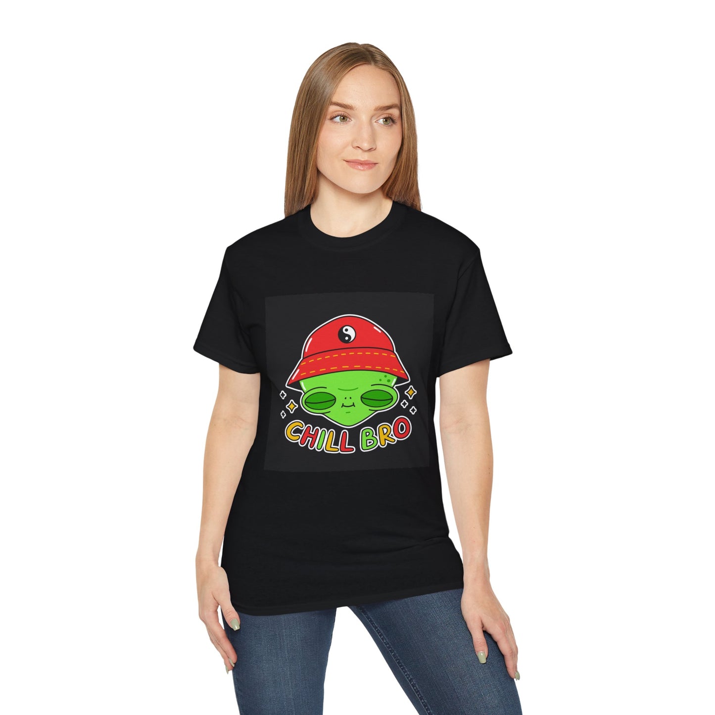 Chill Bro Alien Graphic Tee | Unisex Ultra Cotton T-shirt for Casual Vibes - Stoner Designz