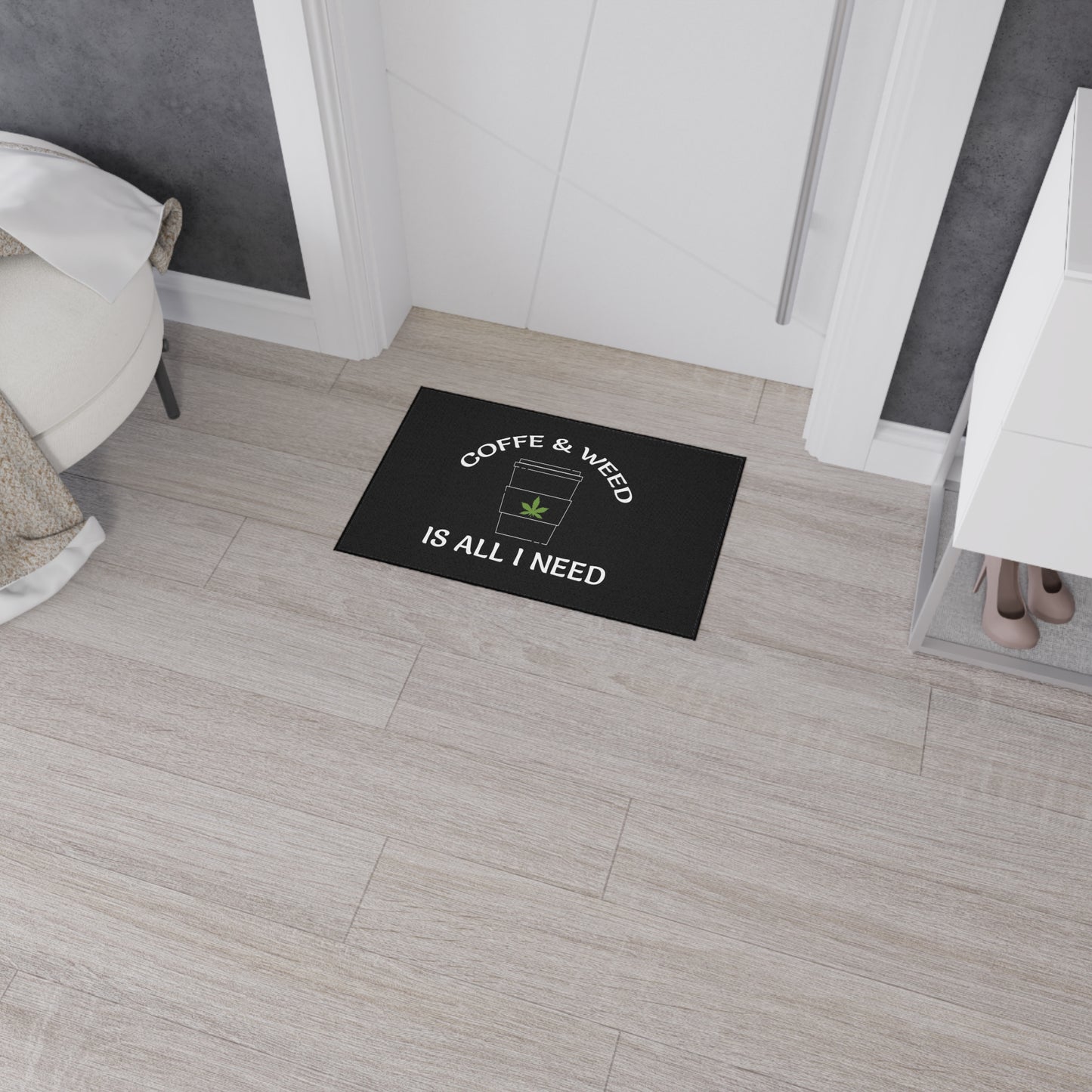 Coffee & Weed Heavy Duty Floor Mat - Perfect for Home, Kitchen, Cafes, Gifts, 420 Celebrations, Stoner Decor, Housewarming - Stoner Designz