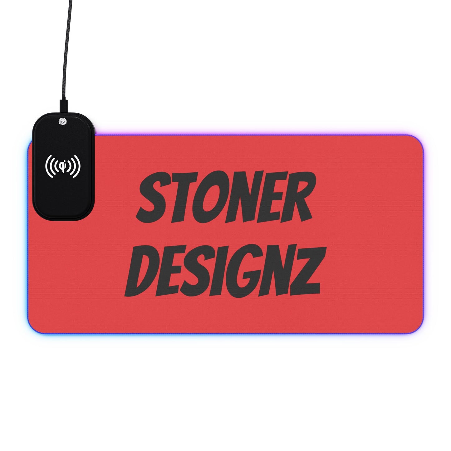 Dope Designz LED Gaming Mouse Pad - Wireless Charging Station, Gamer Gift, Gaming Desk Accessories, Desk Décor, Tech Lover's Must-Have - Stoner Designz
