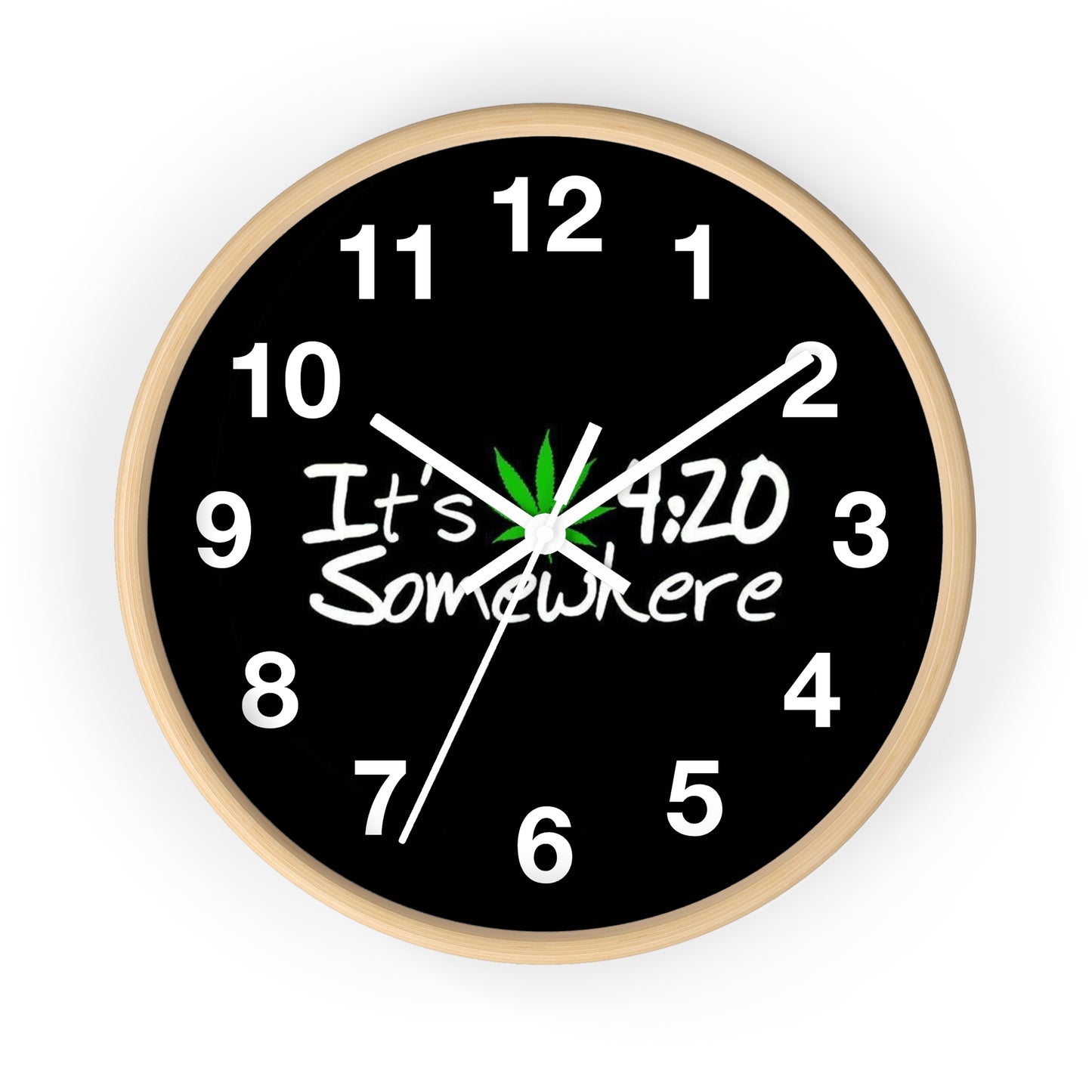 420 Themed Wall Clock, Perfect for Stoners, Cannabis Enthusiasts, Gift for 4/20, Home Decor, Unique Timepiece