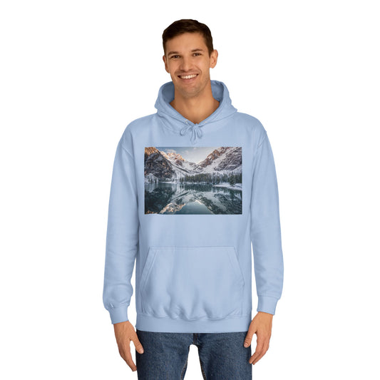 Scenic Unisex College Hoodie, Cozy Winter Apparel, Nature Lover Gift, Perfect for College Students, Great for Casual Wear