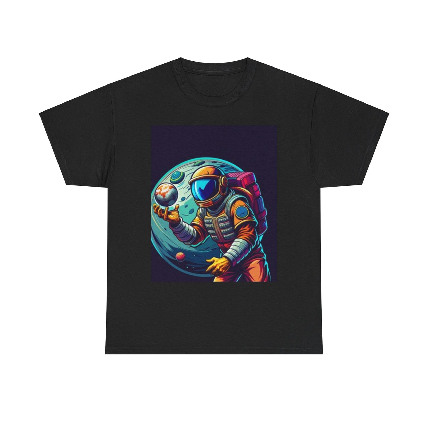 Cosmic Adventure Unisex Heavy Cotton Tee, Space T-Shirt, Astronaut Graphic Tee, Gifts for Science Lovers, Unique Outfits