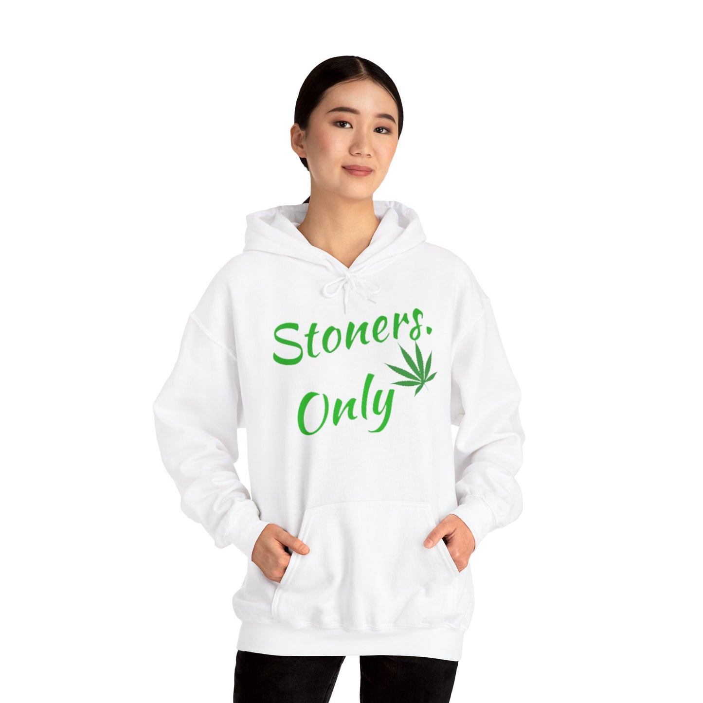 Stoners Only Hooded Sweatshirt - Cozy, Trendy Cannabis Apparel for Relaxing, Perfect for Gifts, 420, Festivals, Casual Wear