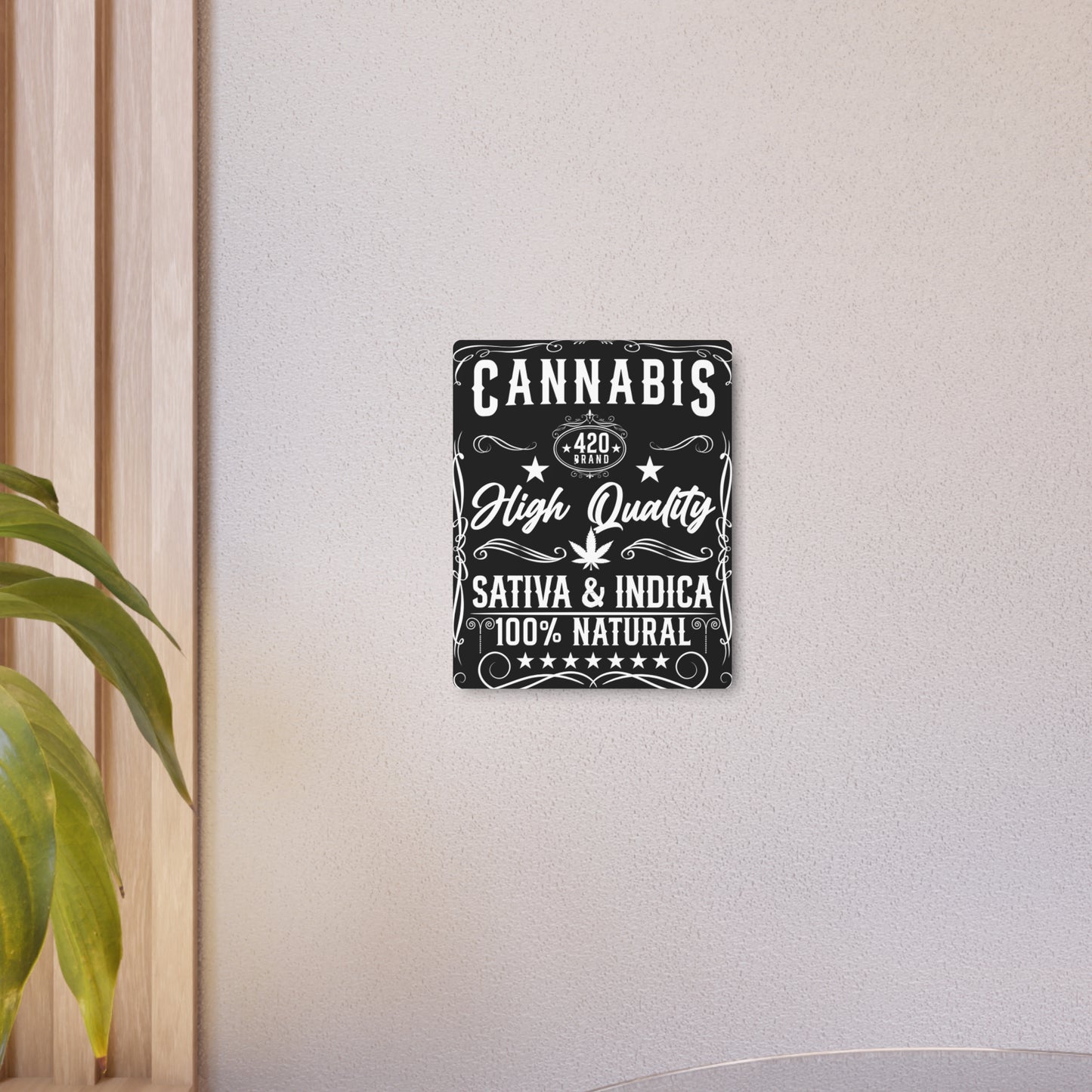 420 Metal Art Sign - High Quality Sativa & Indica Wall Decor