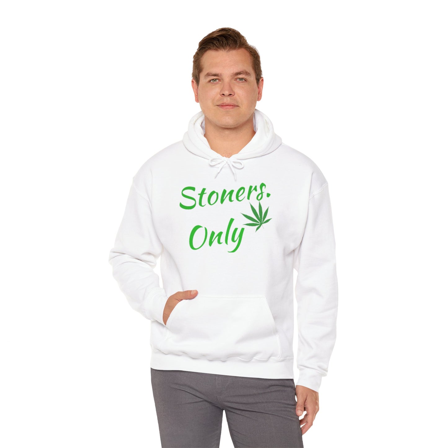 Stoners Only Hooded Sweatshirt - Cozy, Trendy Cannabis Apparel for Relaxing, Perfect for Gifts, 420, Festivals, Casual Wear